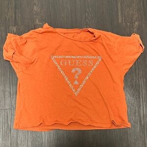 GUESS Women's Vibrant Orange Tee